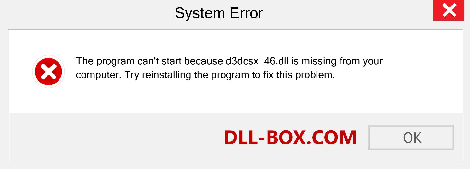  d3dcsx_46.dll file is missing?. Download for Windows 7, 8, 10 - Fix  d3dcsx_46 dll Missing Error on Windows, photos, images